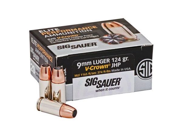 Sig Sauer Elite 9mm 124GR V-Crown JHP